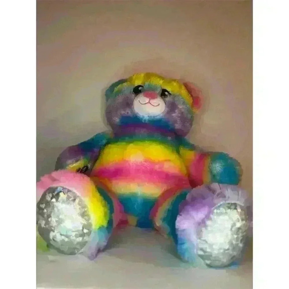 Build-A-Bear Workshop Rainbow Teddy Bear Plush 16" Multicolor - Picture 2 of 7